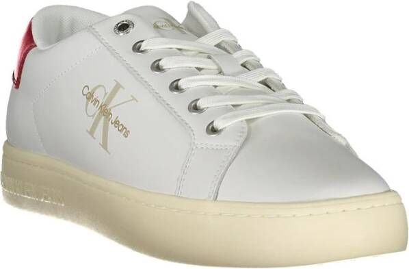 Calvin Klein witte vetersneakers White Heren