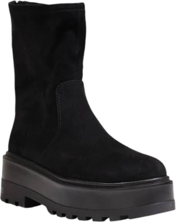 Calvin Klein Zip Flatform Dames Schoenen Herfst Winter Collectie Black Dames