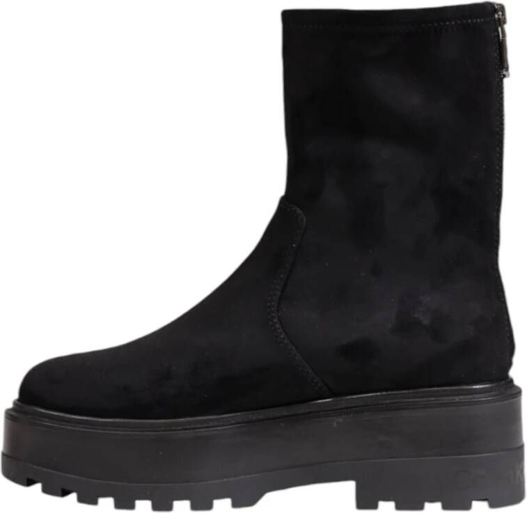 Calvin Klein Zip Flatform Dames Schoenen Herfst Winter Collectie Black Dames