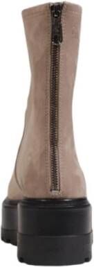 Calvin Klein Zip Flatform Schoenen Herfst Winter Collectie Beige Dames