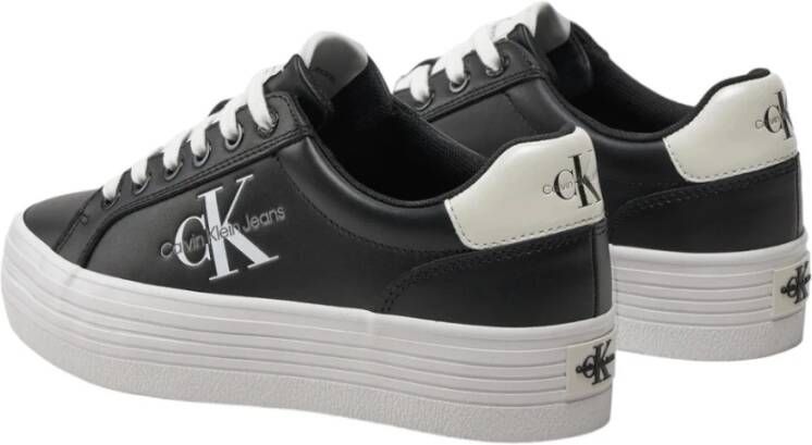 Calvin Klein Zwart-Helder Wit Urban Sneakers Black Dames