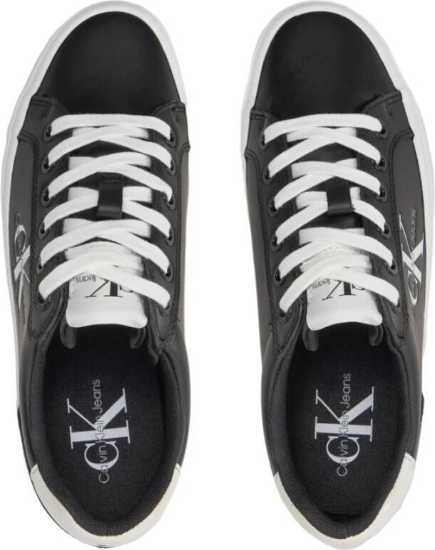 Calvin Klein Zwart-Helder Wit Urban Sneakers Black Dames