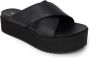 Calvin Klein Slippers FLATFORM CROSS MG UC plateau zomerschoen pantoffels met kruisverband - Thumbnail 6