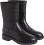 Calvin Klein Zwarte Enkellaarzen Mono Mix Stijl Black Dames - Thumbnail 2