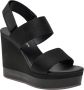 Calvin Klein Jeans Zwarte Sleehak Sandaal Webbing Vrouwen Black Dames - Thumbnail 14