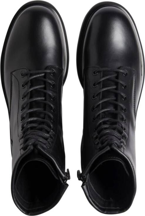 Calvin Klein Zwarte Gesloten Veterschoenen Black Heren