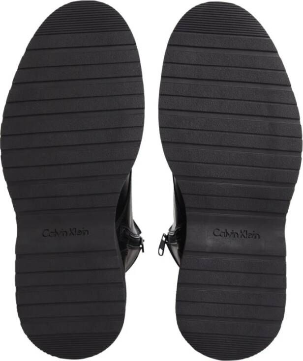 Calvin Klein Zwarte Gesloten Veterschoenen Black Heren