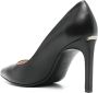 Calvin Klein Zwarte Leren Gesloten Neus Pumps Black Dames - Thumbnail 3