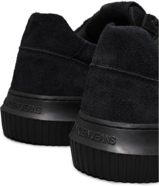 Calvin Klein Zwarte Leren Sneakers Baskets Black Heren