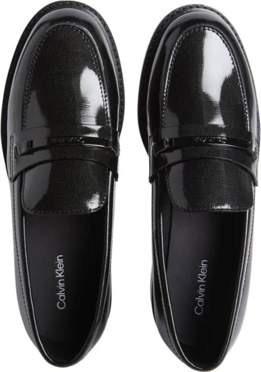 Calvin Klein Zwarte Loafer Bar Saff Damesschoenen Black Dames