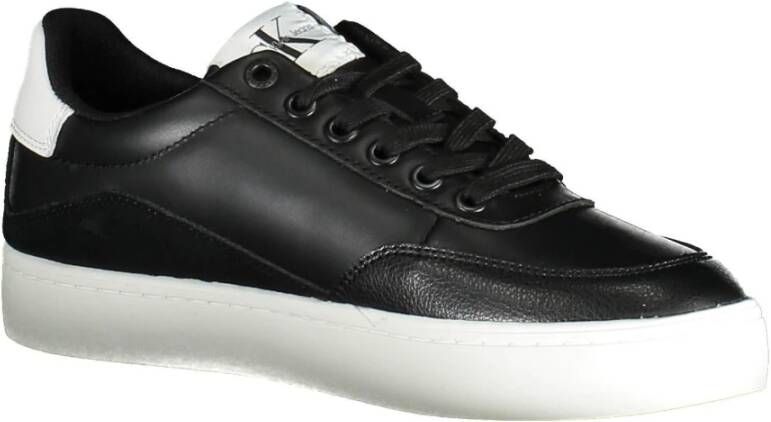 Calvin Klein Zwarte Polyester Sneaker met Contrasterende Details Zwart Dames