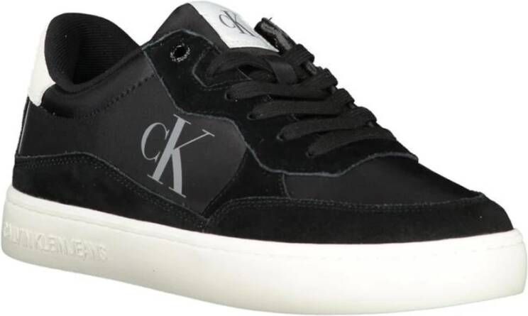 Calvin Klein Zwarte Polyester Sneaker met Gewatteerde Zool Black Heren