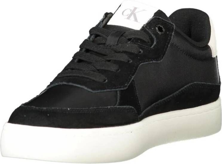 Calvin Klein Zwarte Polyester Sneaker met Gewatteerde Zool Black Heren