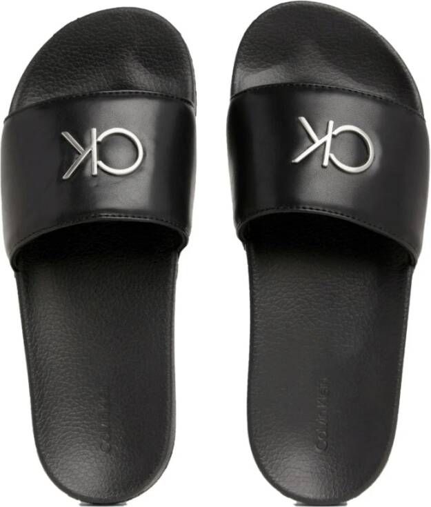 Calvin Klein Zwarte Slippers voor Vrouwen Black Dames