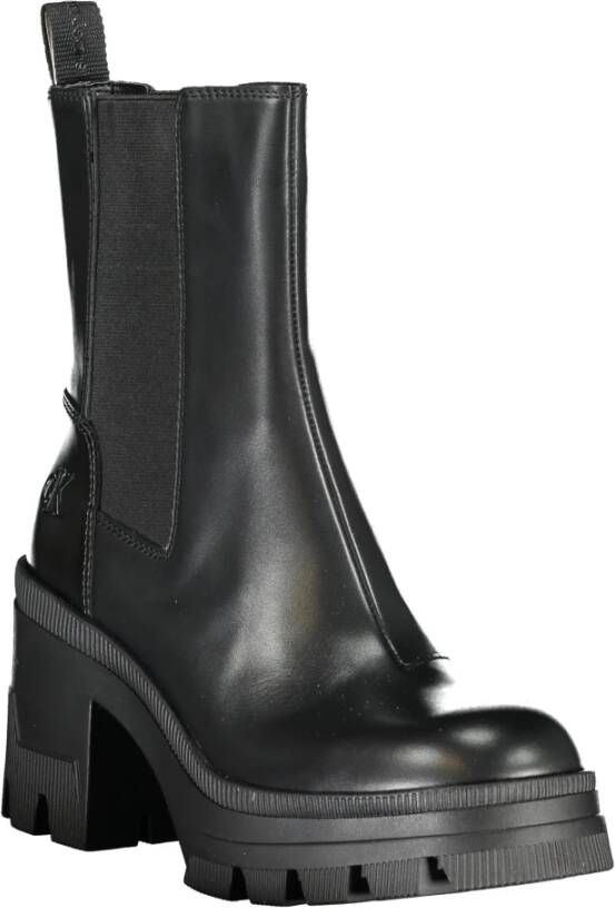 Calvin Klein Zwarte Veterschoen met Zijrits Black Dames