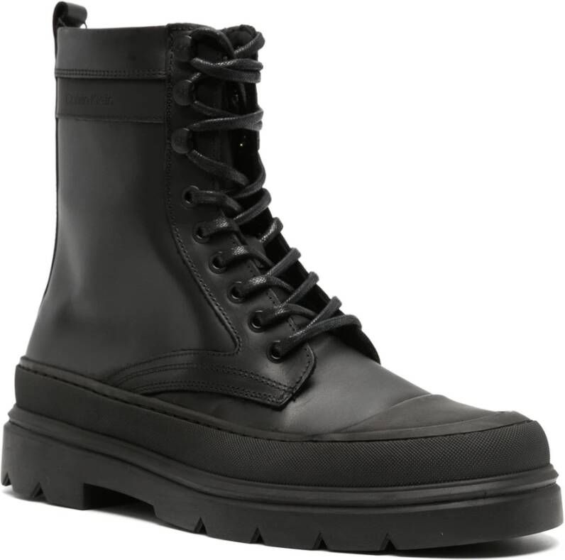 Calvin Klein Zwarte Veterschoenen Black Heren