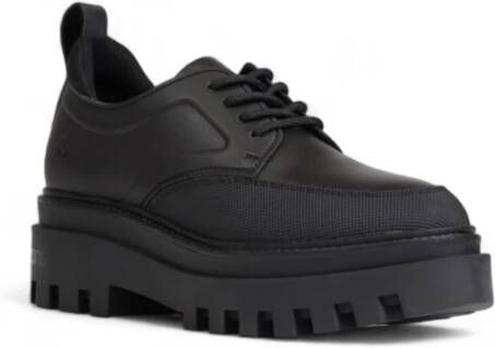 Calvin Klein Zwarte Veterschoenen met Rubberen Zool Black Dames