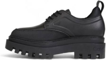 Calvin Klein Zwarte Veterschoenen met Rubberen Zool Black Dames