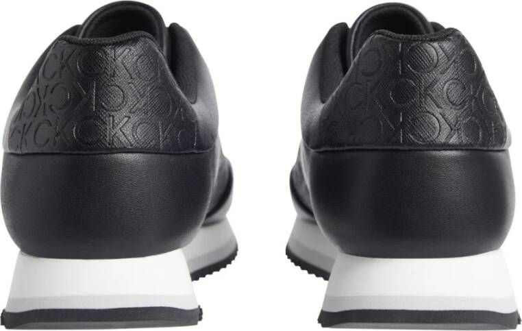 Calvin Klein Zwarte Vetersneakers Black Dames