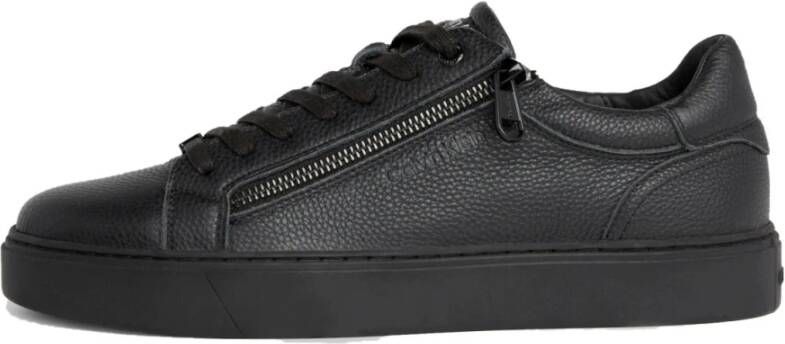 Calvin Klein Zwarte Vetersneakers voor Mannen Black Heren