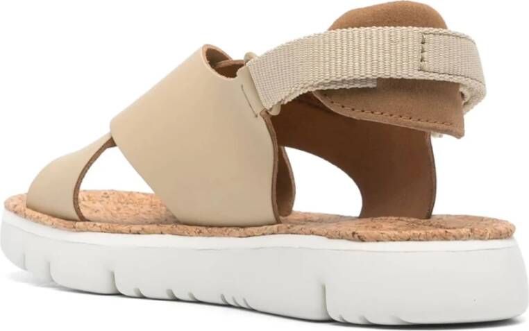 Camper Beige Platte Sandalen voor Vrouwen Beige Dames