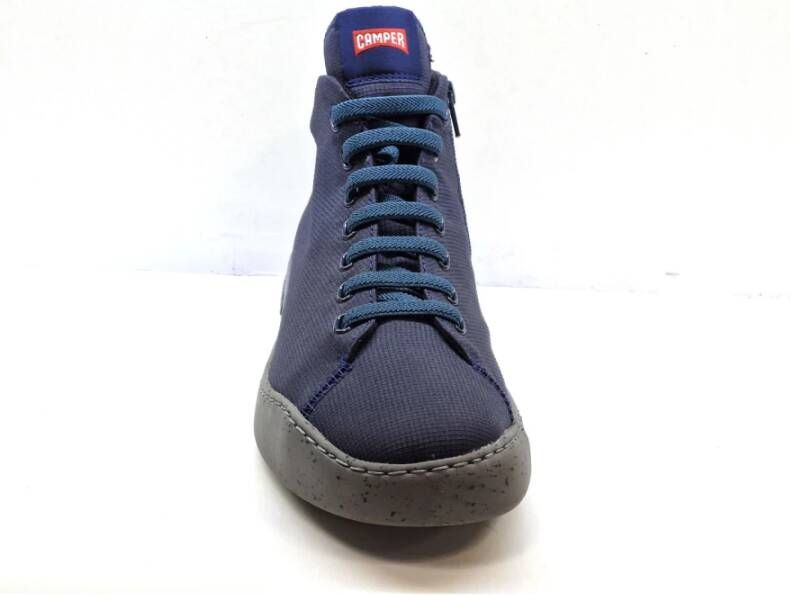 Camper Blauwe Nylon Media Boot met Elastische Koorden Blue Heren