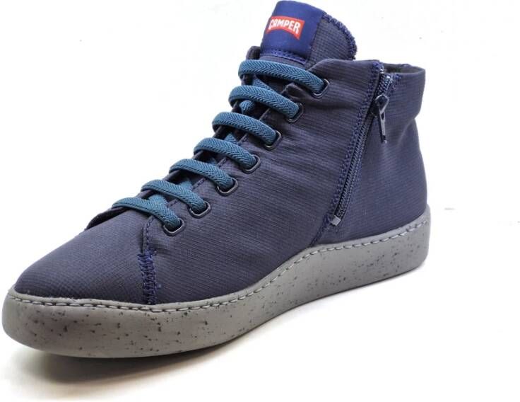 Camper Blauwe Nylon Media Boot met Elastische Koorden Blue Heren