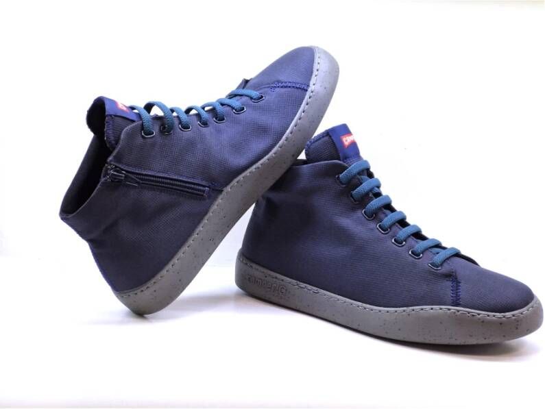 Camper Blauwe Nylon Media Boot met Elastische Koorden Blue Heren