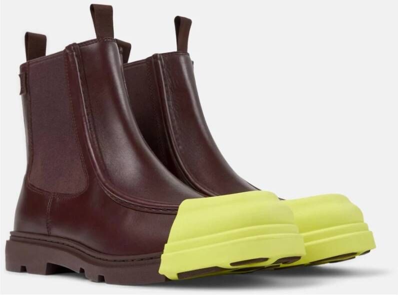 Camper Bordeaux Leren Heren Enkellaarzen Brown Heren