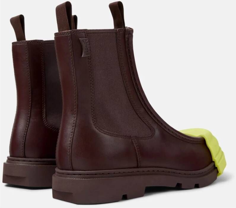 Camper Bordeaux Leren Heren Enkellaarzen Brown Heren