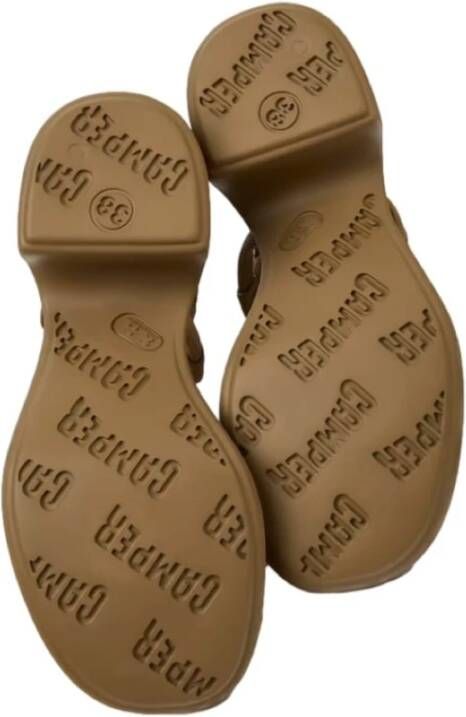 Camper Flat Sandals Brown Dames