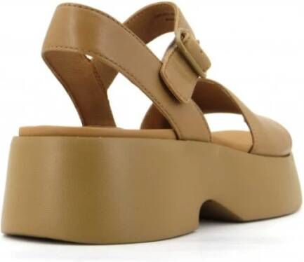 Camper Flat Sandals Brown Dames