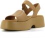 Camper Flat Sandals Brown Dames - Thumbnail 4