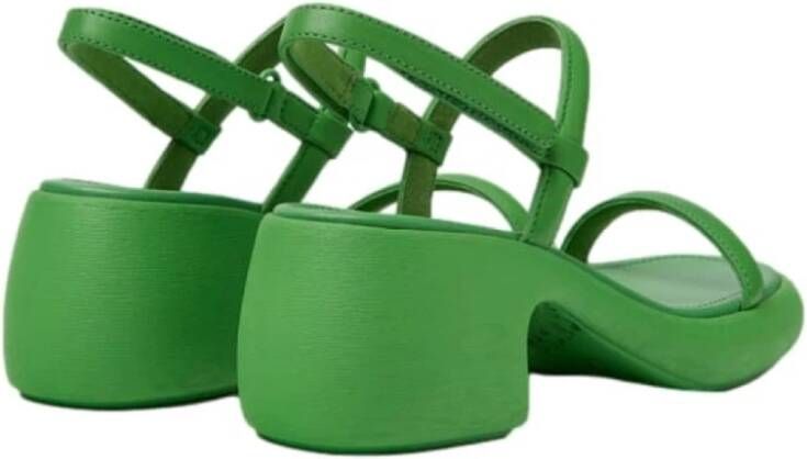 Camper Flat Sandals Green Dames