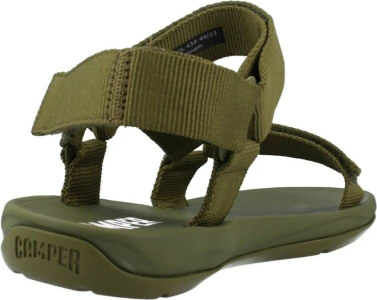 Camper Stijlvolle platte sandalen voor vrouwen Green Dames