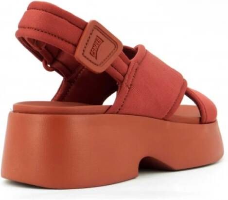 Camper Flat Sandals Red Dames