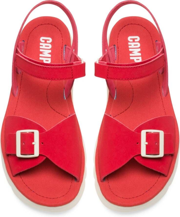 Camper Flat Sandals Rood Dames