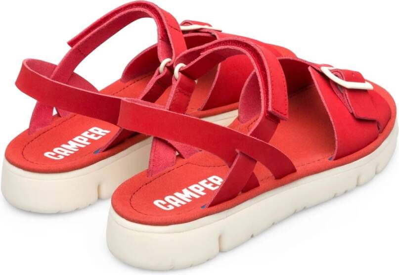 Camper Flat Sandals Rood Dames