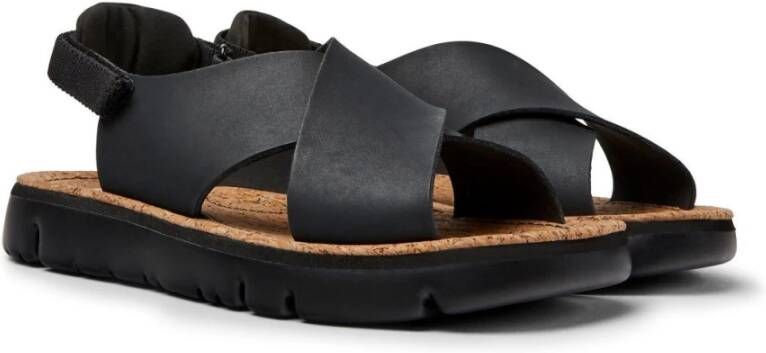 Camper Flat Sandals Zwart Dames