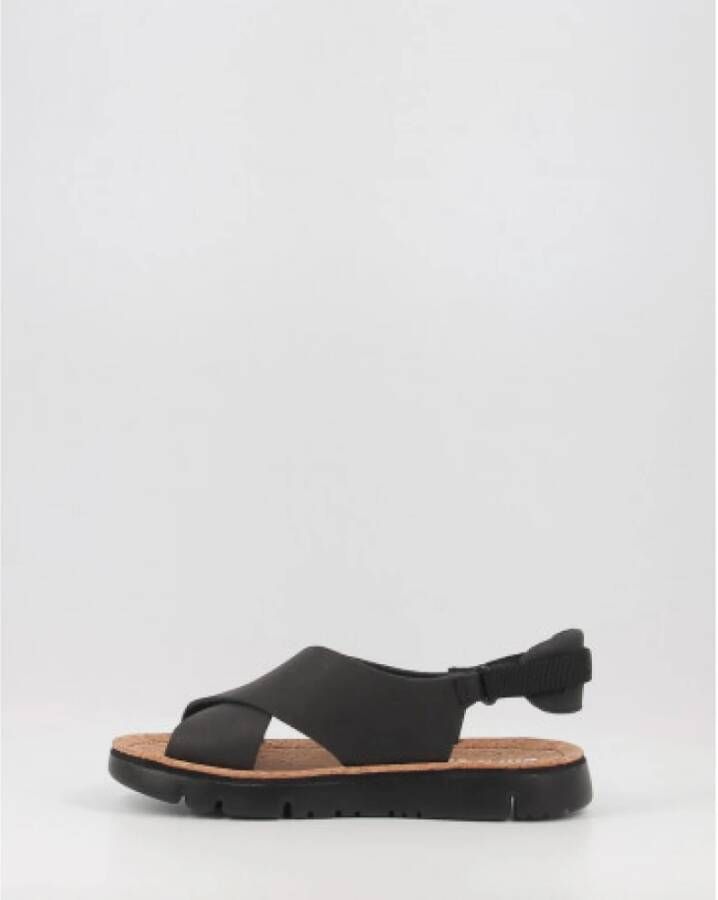 Camper Flat Sandals Zwart Dames