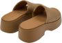 Camper Gedurfde Leren Plateau Sandalen Brown Dames - Thumbnail 8