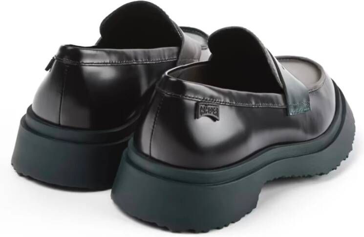 Camper Leren Mocassin in Zwart Grijs Groen Black Dames