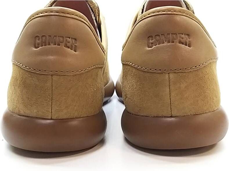 Camper Nubuck Beige Zap met Elotas Soller Zool Brown Heren