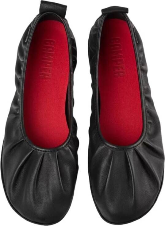 Camper Tegenovergestelde Twins Leren Ballerinas Black Dames