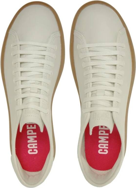 Camper Witte Leren Sneaker met OrthoLite Binnenzool White Heren