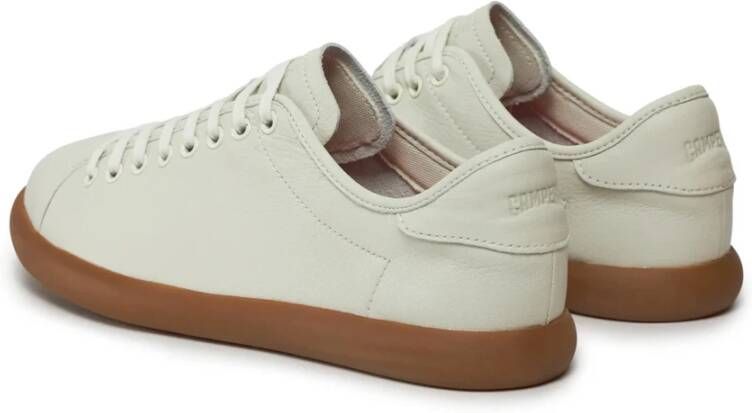 Camper Witte Leren Sneaker met OrthoLite Binnenzool White Heren