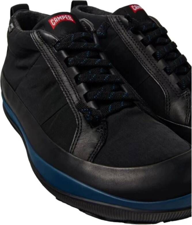 Camper Zwarte Casual Leren Herenlaarzen Black Heren