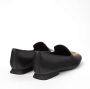 Camper Zwarte Leren Ballet Flats Black Dames - Thumbnail 2