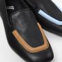 Camper Zwarte Leren Ballet Flats Black Dames - Thumbnail 4