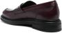 Canali Rode Gladde Loafers met Vierkante Hak Brown Heren - Thumbnail 3